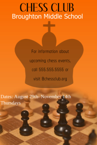 28 520 Chess Club Advertisement Customizable Design Templates Postermywall
