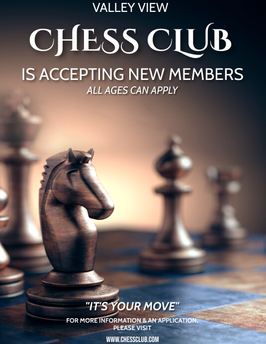 CHESS CLUB FLYER Template PosterMyWall CHESS CLUB FLYER Template PosterMyWall