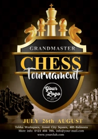 Chess Competition Tournament A4 template