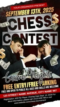 Chess Contest Ads Reel Instagram template