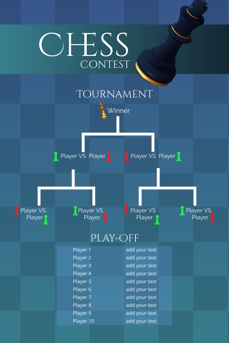 Chess Contest Chart Poster Template | PosterMyWall
