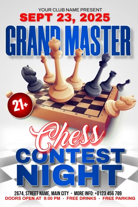 Modèle Chess Contest Night Ads | PosterMyWall