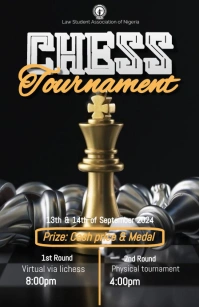 Chess event Tabloid template