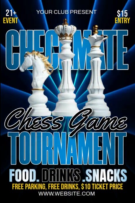 Chess Game Ads Poster template