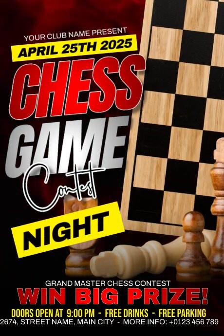 Chess Game Contest Template | PosterMyWall