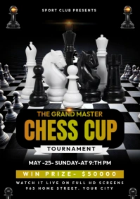 Chess game poster A3 template