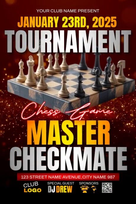 Chess Game Template Ads Poster