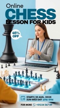 CHESS LESSONS FOR KIDS Instagram Story template