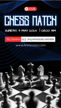 Chess match Champions Digital Display (9:16) template