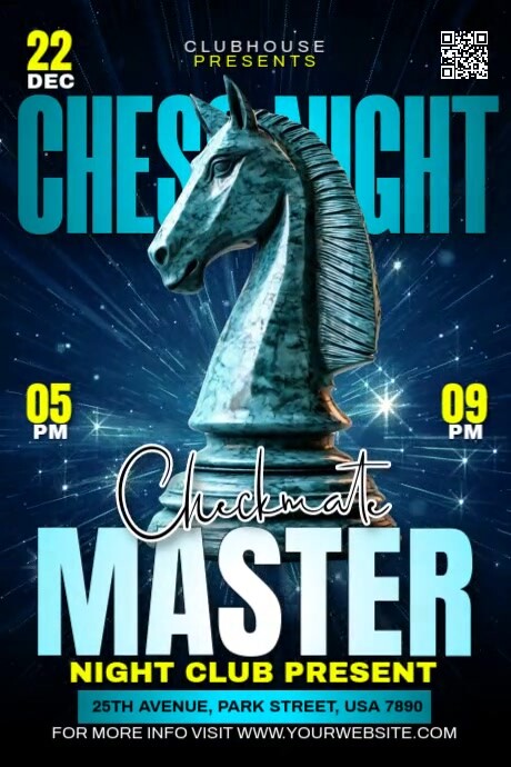 Chess Night Ads Template | PosterMyWall