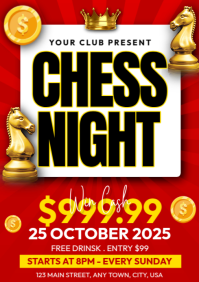 Chess Night A4 template