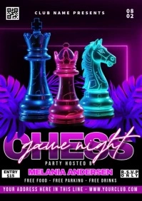 Chess Night A4 template