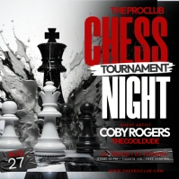 Chess Night Event Ads Сообщение Instagram template