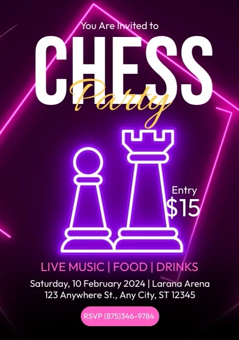 Chess Party Template | PosterMyWall