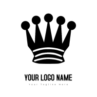 Chess Piece Queen Bishop White And Black In Chess, Logo template