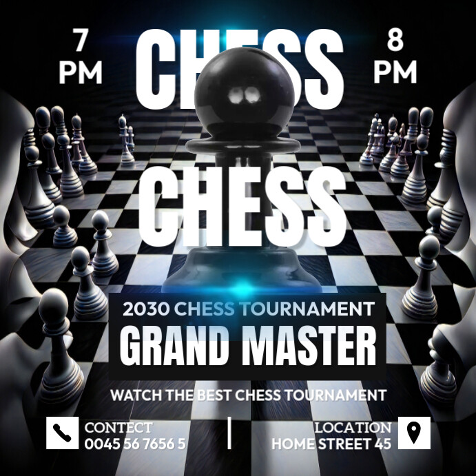 Chess poster Template | PosterMyWall