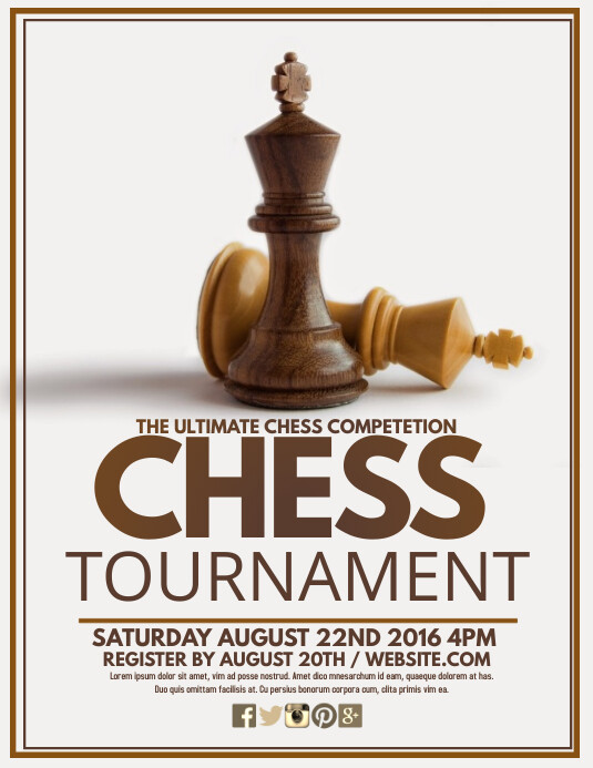 Chess template PosterMyWall