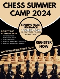 CHESS SUMMER CAMP Løbeseddel (US Letter) template