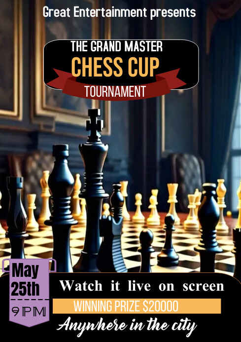 Chess template design | PosterMyWall