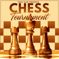 Chess tournament,chess Cuadrado (1:1) template