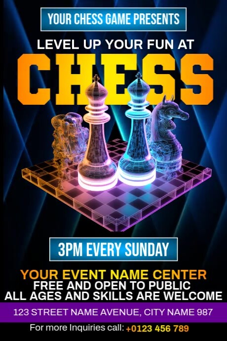 Chess Tournament Ads Template | PosterMyWall