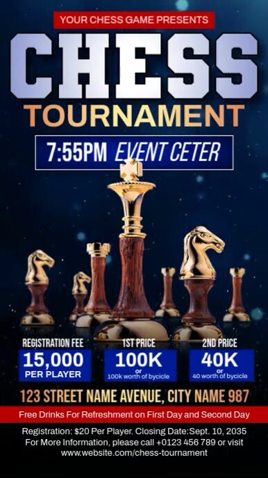 Chess Tournament Ads Template | PosterMyWall