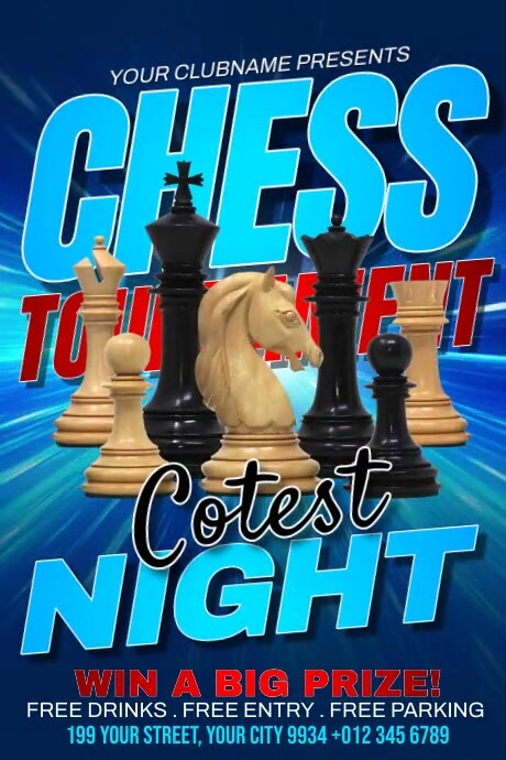 Chess Tournament Contest Template | PosterMyWall