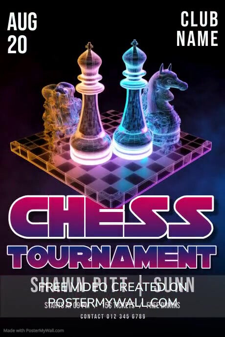 Chess Set Poster Chess Tournament Template | PosterMyWall