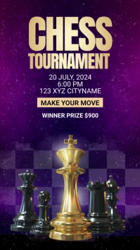 chess tournament História do Instagram template