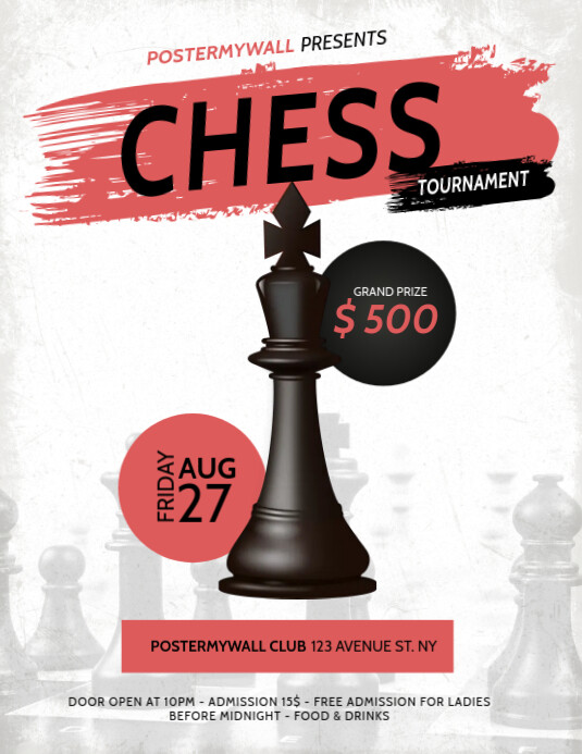 Chess Tournament Flyer Template PosterMyWall