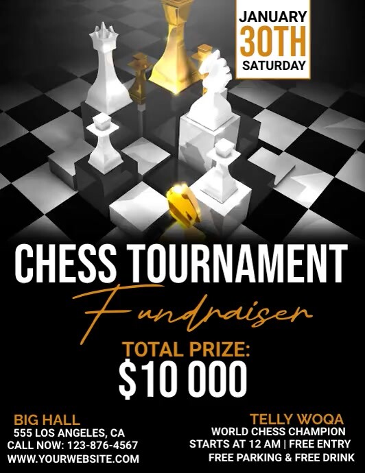 chess tournament flyers Template | PosterMyWall