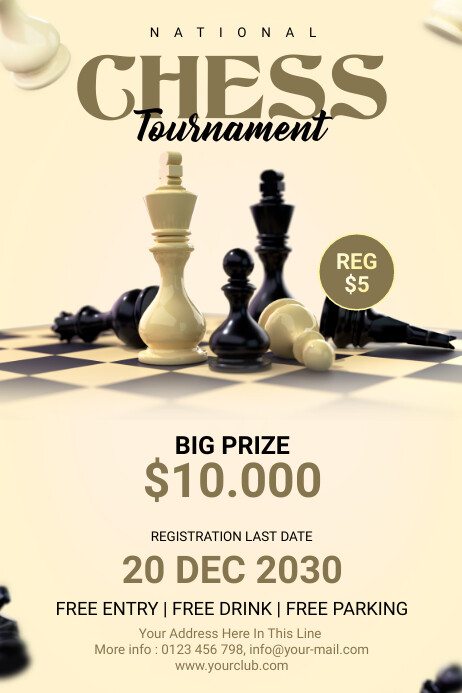 Chess Tournament Poster Template | PosterMyWall