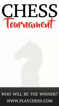 Chess Tournament Social Media Post Template Instagram Reel