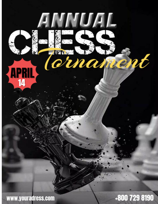 Chess tournament social post design Template | PosterMyWall