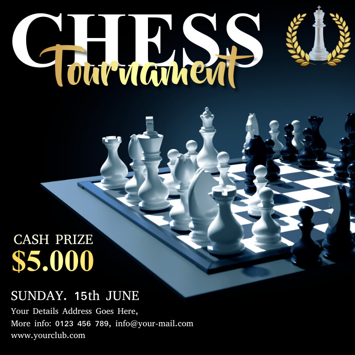 Plantilla de Chess Tournament Template | PosterMyWall