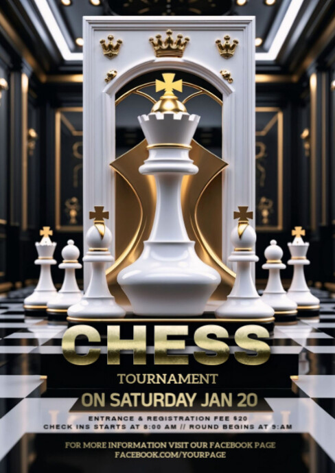 Chess Tournamnet A6 template