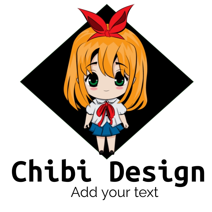 Computer Chibi Logo Chibi art / anime girl / chibi logos Template | PosterMyWall