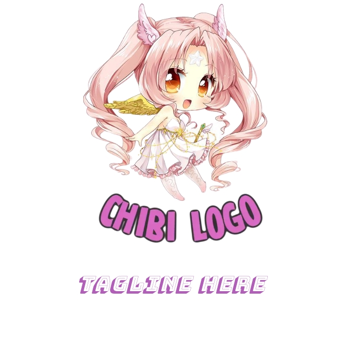 chibi art illustration , chibi art style Logotyp template
