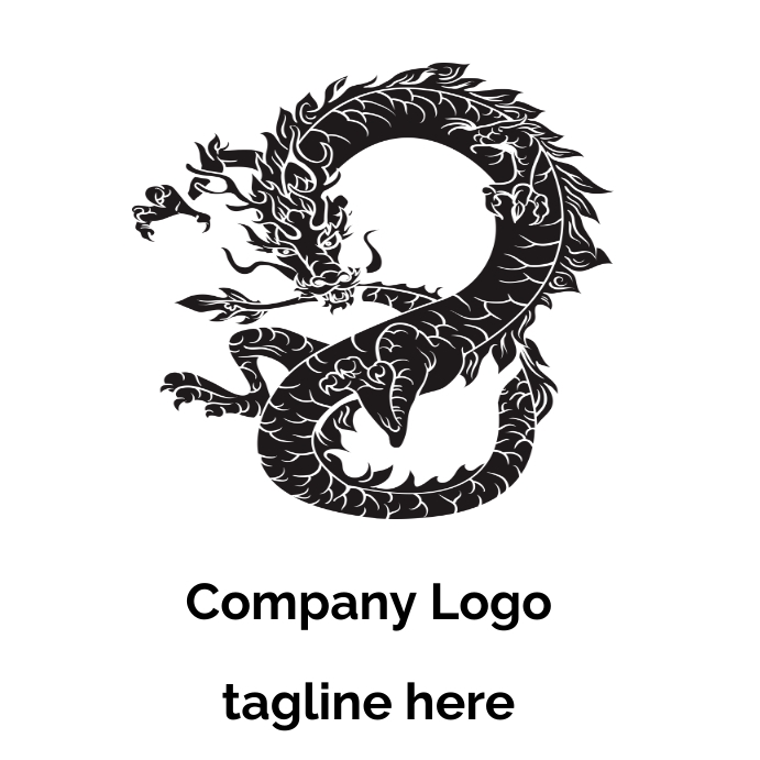 Chibi art logo, dragon logo,t shirt design Instagram Post template