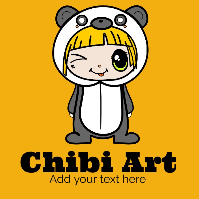 Computer Chibi Logo Chibi Drawing Template