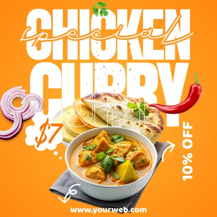 Chicken Curry Instagram Plasing template