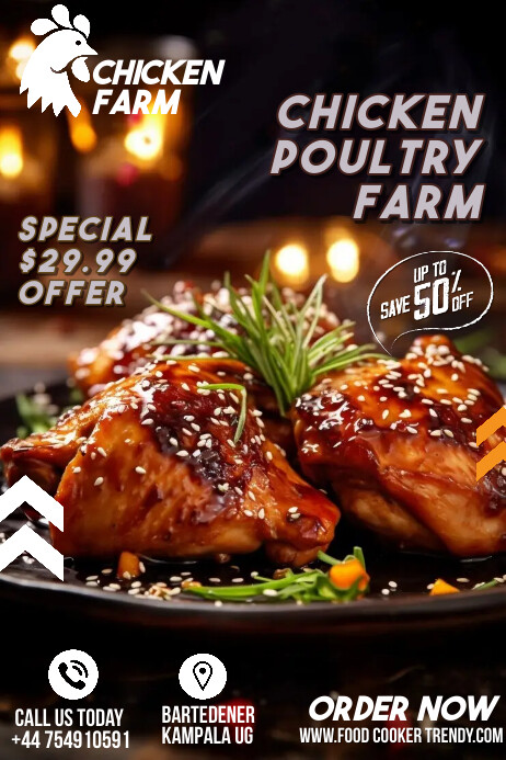 chicken curry Poster template