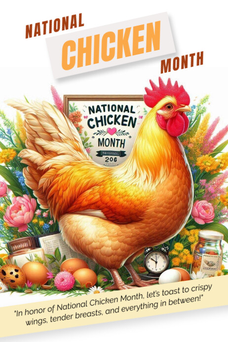 Chicken Poster Color Chicken Template | PosterMyWall