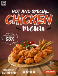 Chicken Menu Ads Template | PosterMyWall