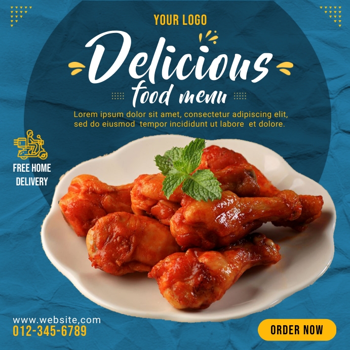 Modèle Chicken Food Menu | PosterMyWall