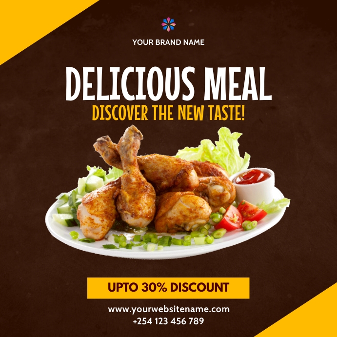 chicken food menu restaurant sale flyer Template | PosterMyWall