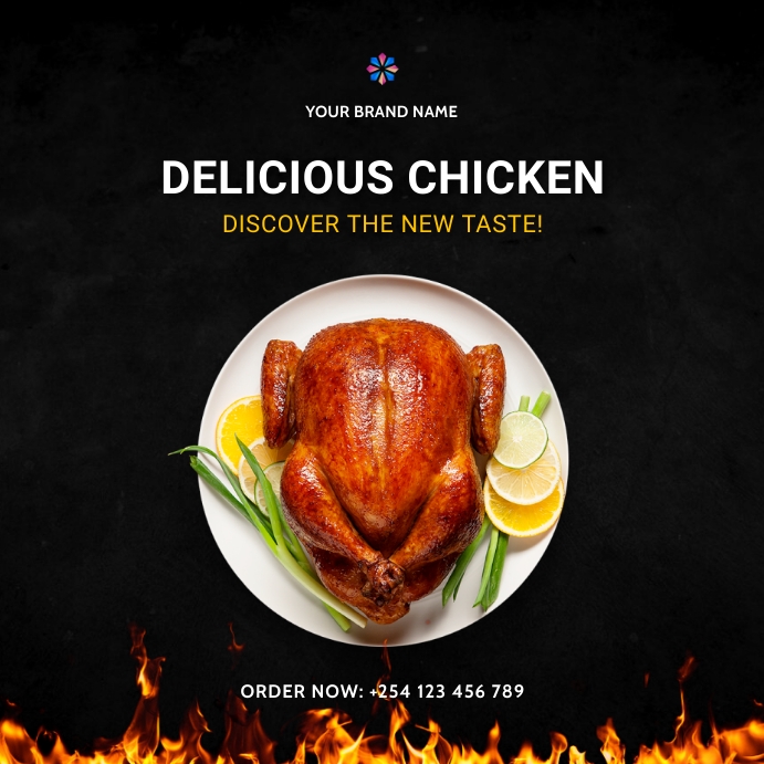 chicken food menu restaurant sale flyer Template | PosterMyWall