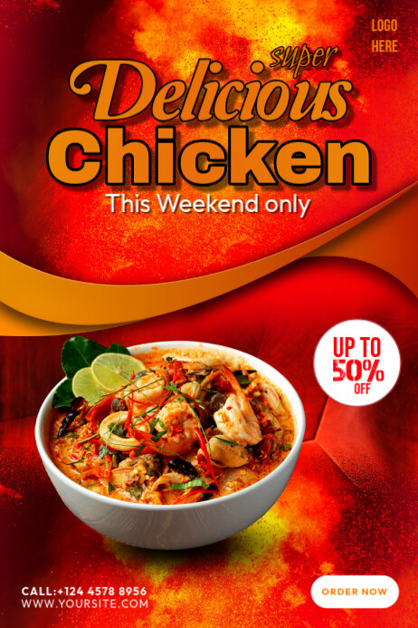chicken food template | PosterMyWall