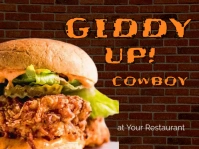 Chicken fried sandwich Presentation template