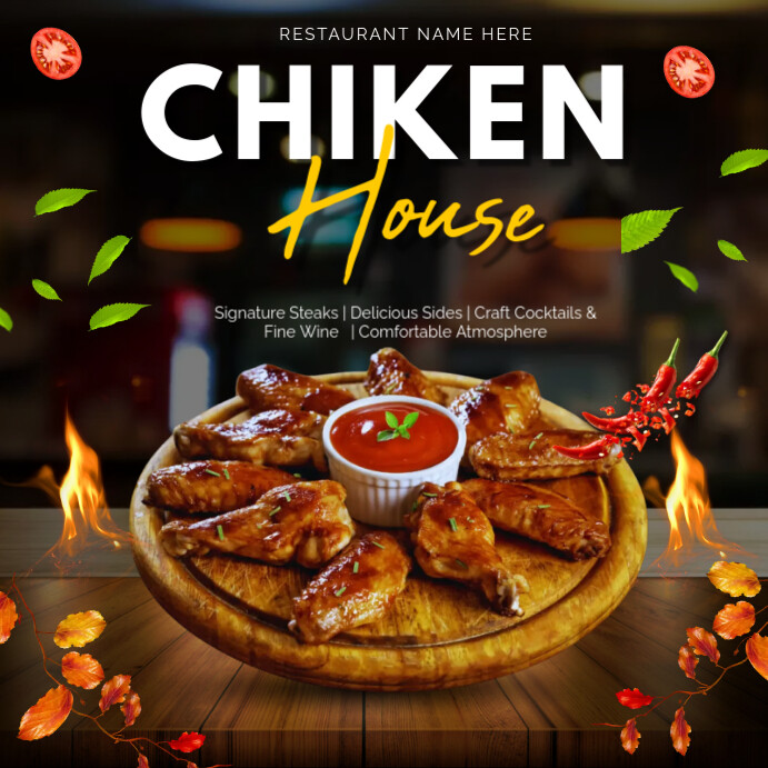 Plantilla de chicken house flyers | PosterMyWall